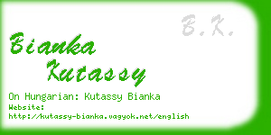 bianka kutassy business card